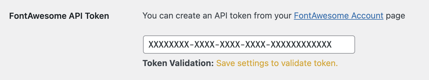 ACF Font Awesome API Key