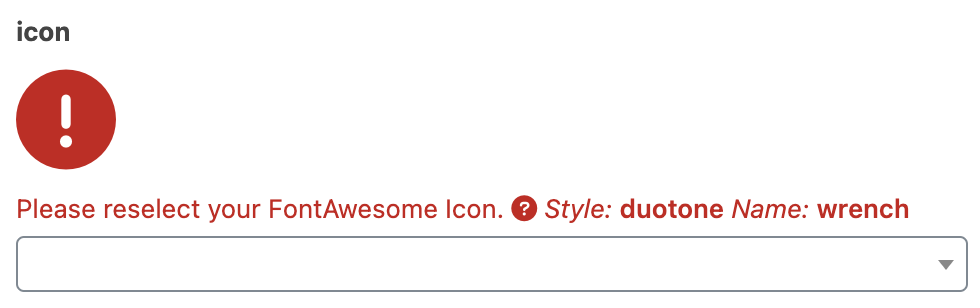 ACF Font Awesome Reselect Icon